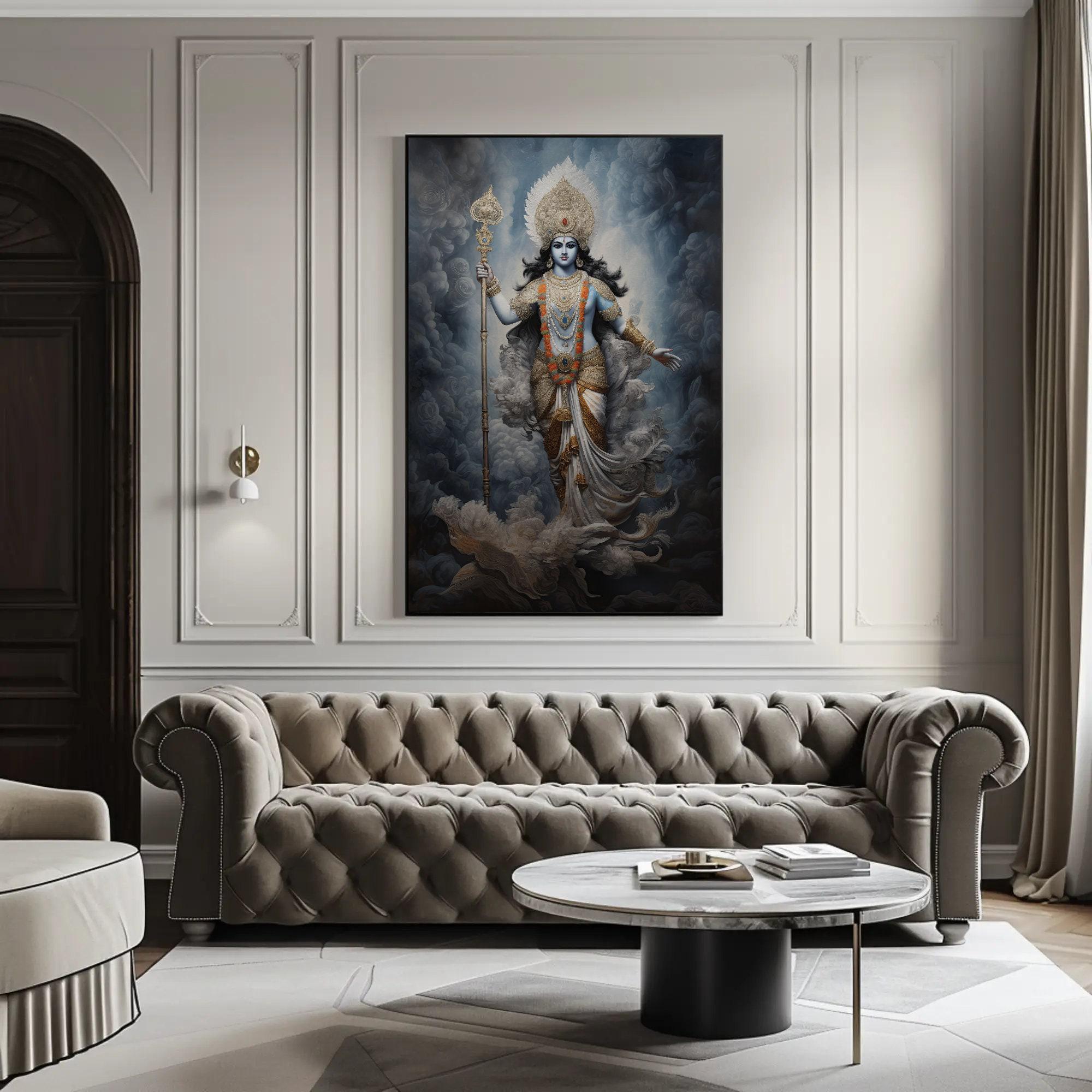 Lord Vishnu Canvas Print - Hindu God Wall Art, Ready to Hang - Etsy