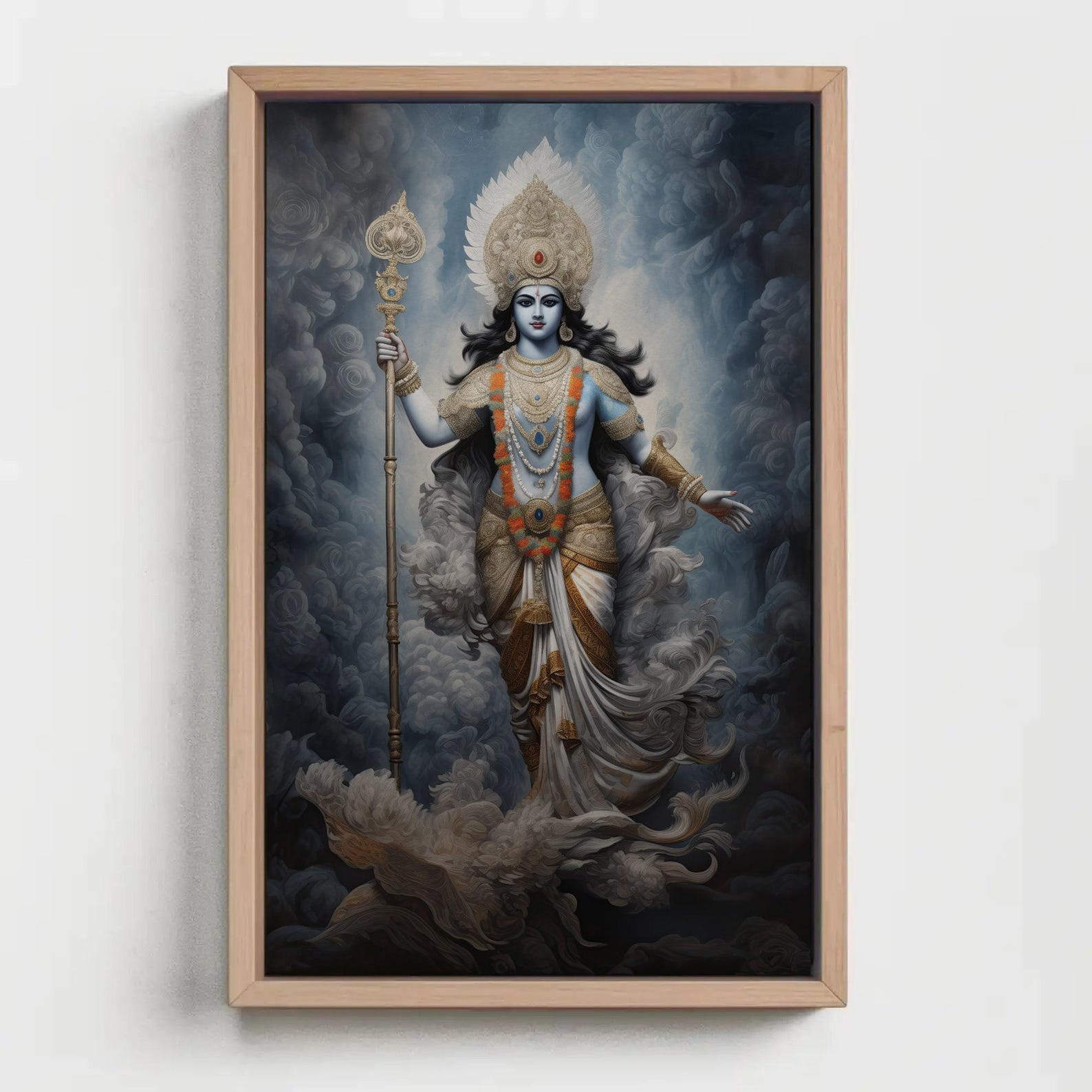 Lord Vishnu Canvas Print - Hindu God Wall Art, Ready to Hang - Etsy Canada