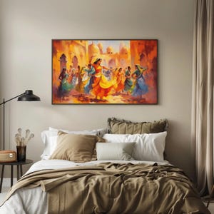 Rajasthani Folk Dance Canvas Print – Colorful Indian Art bild 5