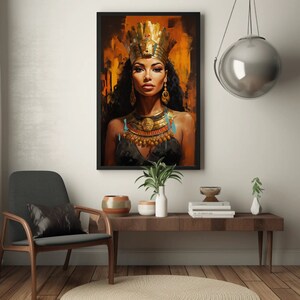 Black Woman Wall Art Egyptian Queen Cleopatra Canvas - Etsy