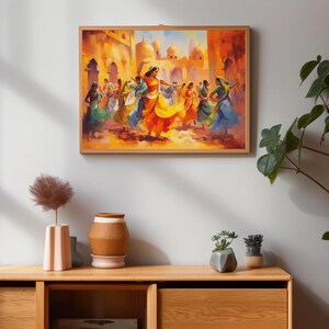 Rajasthani Folk Dance Canvas Print – Colorful Indian Art bild 8