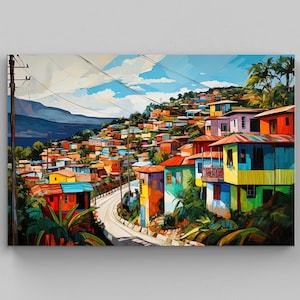 Haitian Street Painting, Haitian Art Print, Haitian Oil Painting, Haiti Art Prints, Haitian Home Decor, Haitian Print, Wall Art