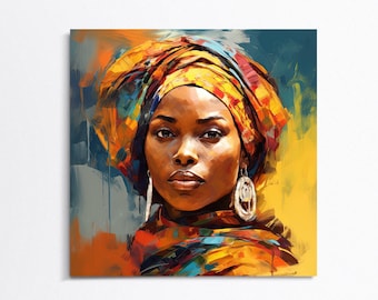 アフリカの絵画 - アフリカの壁画 - 抽象画の女性 - Etsy 日本
