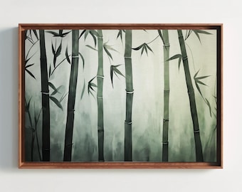 Bamboo Forest Canvas Print, Asian Zen Wall Art