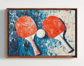 Ping Pong Canvas Print – Modern Sports Wall Art