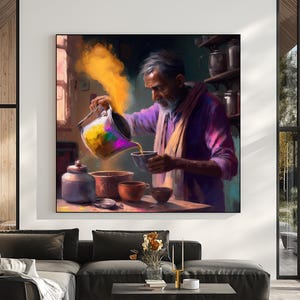 Indian Tea Shop Print, Desi Art, South Asian Decor imagen 10