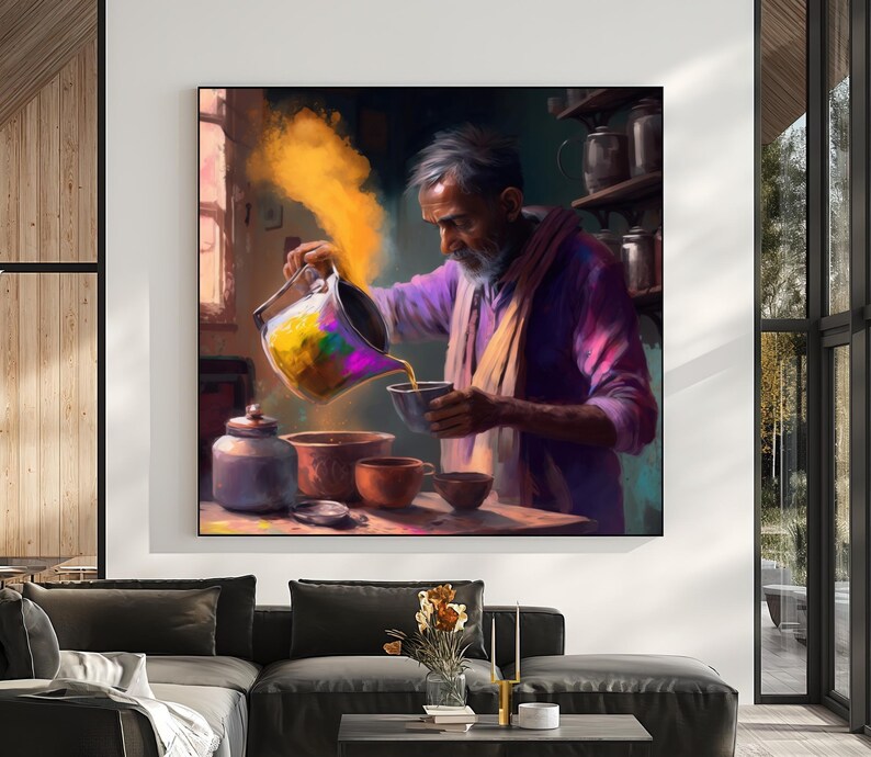 Indian Tea Shop Print, Desi Art, South Asian Decor imagen 10