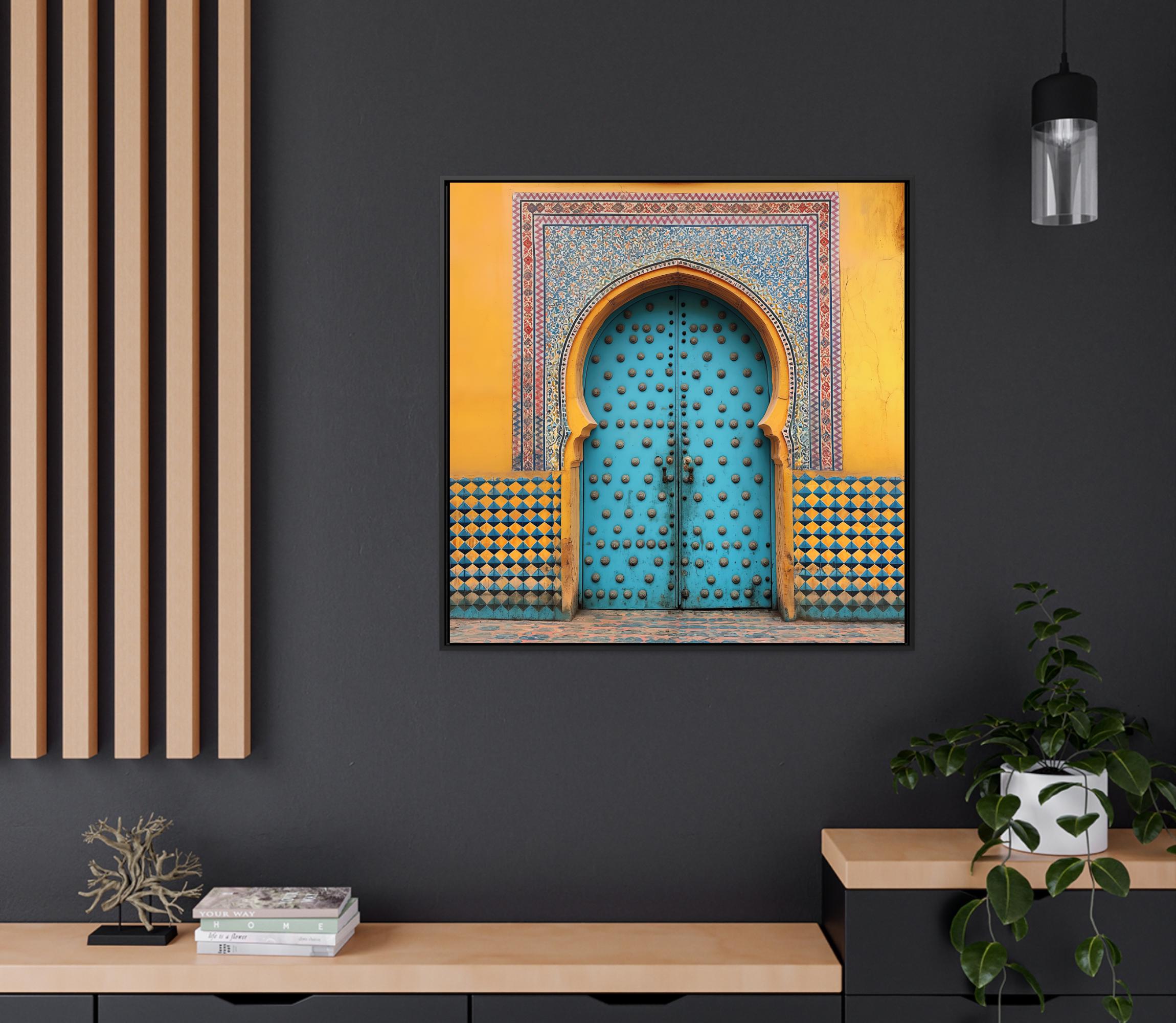 Marokkaanse deur foto poster Arabische architectuur print boho stijl wanddecoratie 3 stuks canvas schilderij Marokko muur foto woondecoratie 60 cm x