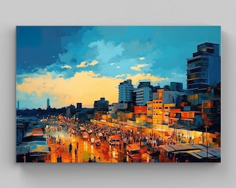 Bangladesh Canvas Print, Cityscape Wall Art