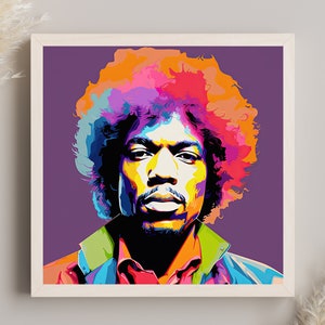 Jimi Hendrix Pop Art Canvas, Jimi Hendrix Framed Print, Jimi Hendrix Wall Art, Jimi Hendrix Poster, Modern Art, Ready to Hang, Home Decor