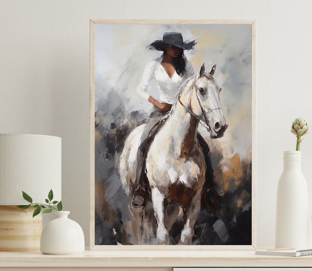 Black Woman Poster Large Canvas African Prints Vibrant Wall Art Black ...