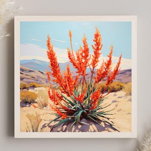 Ocotillo Desert Plant Art Print | Ocotillo Plant Art | Plant Wall Decor | Botanical Art | Plant Wall Art | Fouquieria splendens Cactus