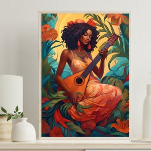 Caribbean Music  Caribbean Wall Art  West Indies Decor  Home Decor  Bedroom Decor  Caribbean Painting - West Indies Art