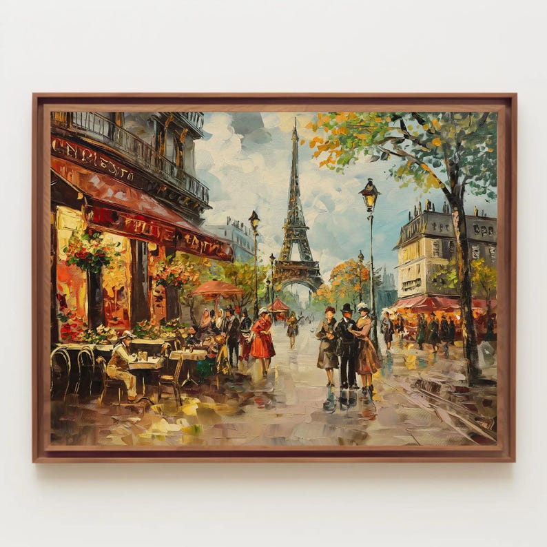 Streets of Paris Painting, French Painting, France Painting, Paris ...