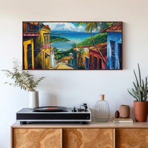 Streets of San Juan Framed Wall Art | Puerto Rico Painting | Large ...
