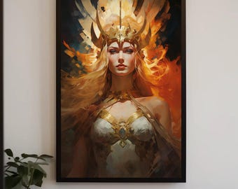 Freyja Norse Goddess Canvas Print – Mythology Wall Art
