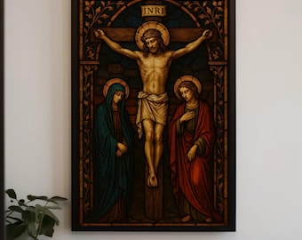 Crucifixion of Jesus Canvas | Catholic Christian Wall Art