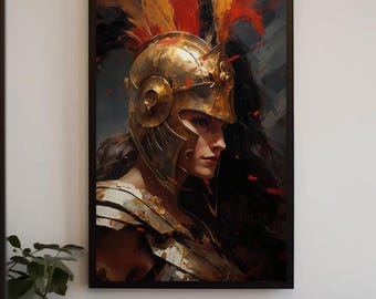 Athena Greek Goddess Canvas Print – Mythology Wall Art