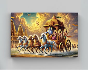 Mahabharata Canvas Print | Indian Epic Landscape Wall Art