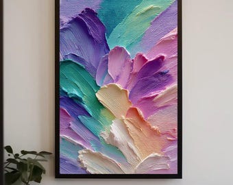 Pastel Aurora Abstract Canvas Print, Calming Color Field Art