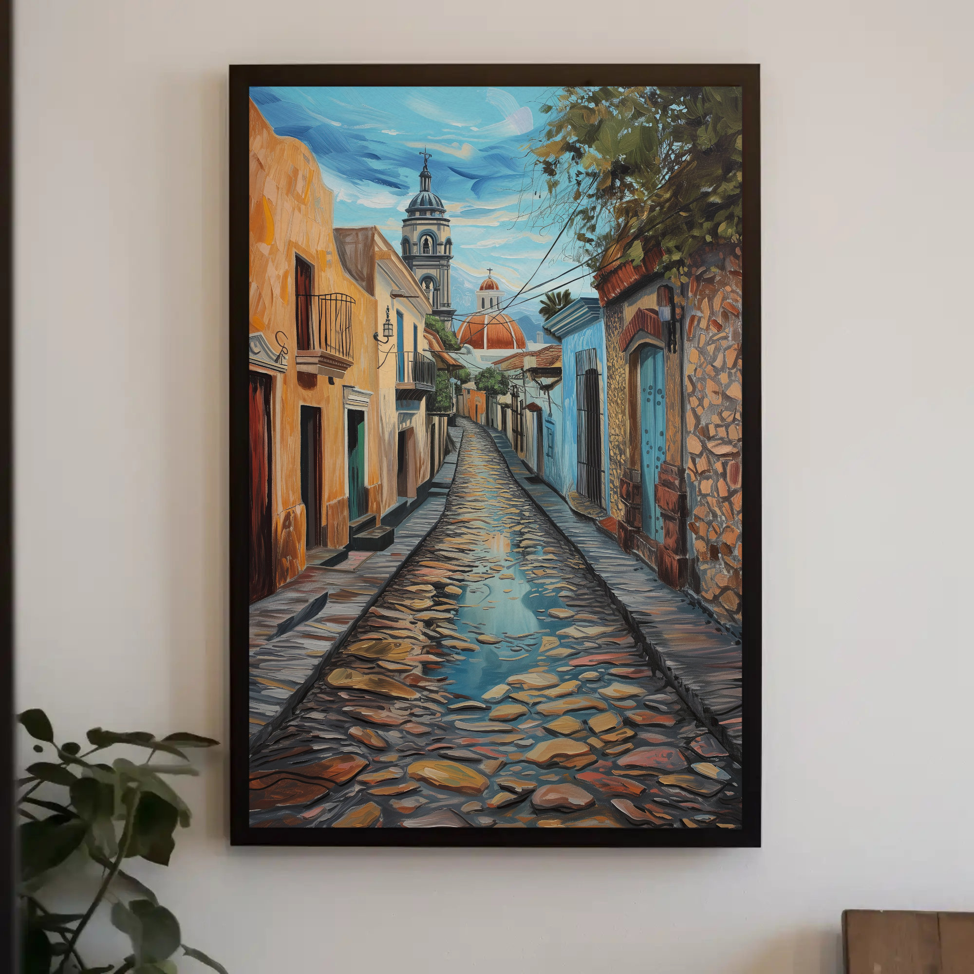 Old Mexican Street Wall Art, Zacatecas Mexico Art, Mexican Home