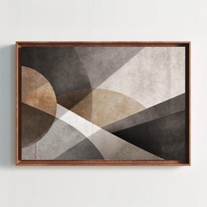 Geometric Abstract Art | Concrete Wall Decor Canvas | Brutalist Style Print | Modern Industrial Art for Office or Minimalist Home