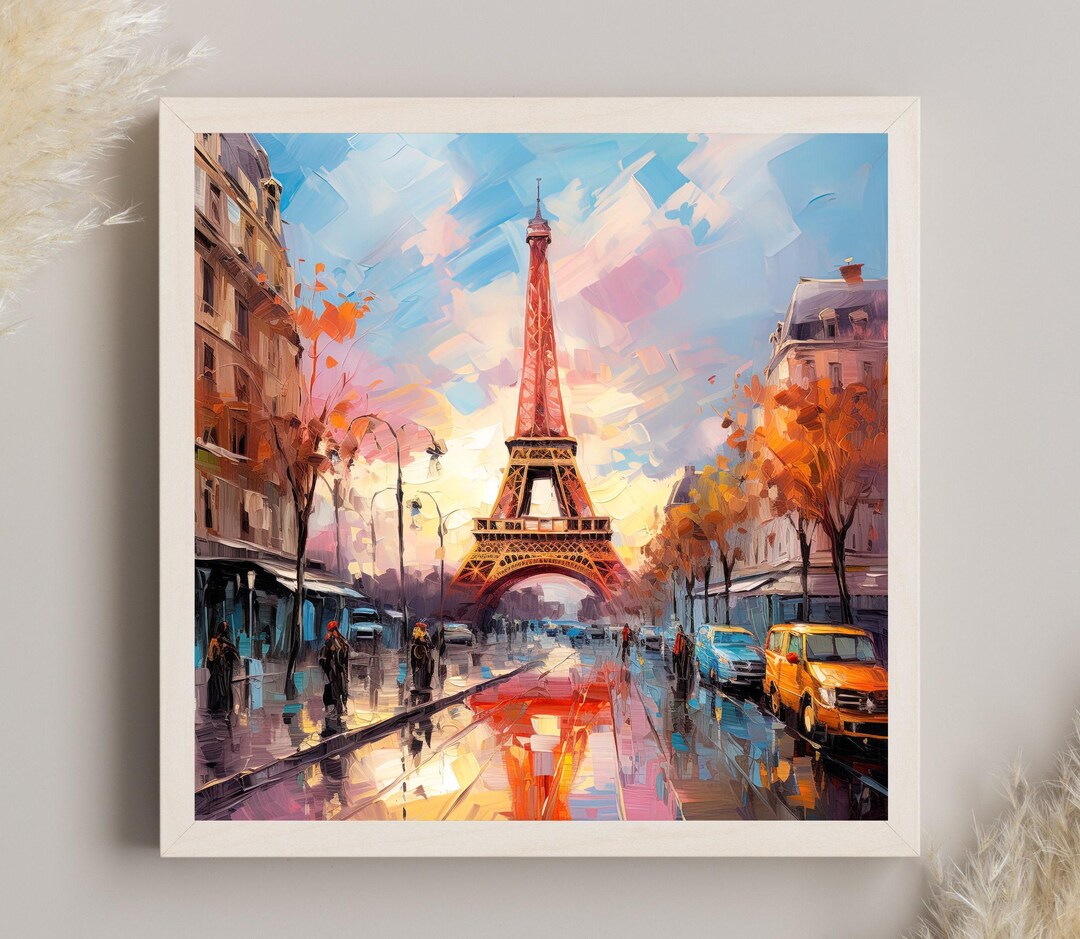 Eiffel Tower Painting | Paris France Travel Canvas Art Print - Etsy