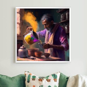 Indian Tea Shop Print, Desi Art, South Asian Decor imagen 13