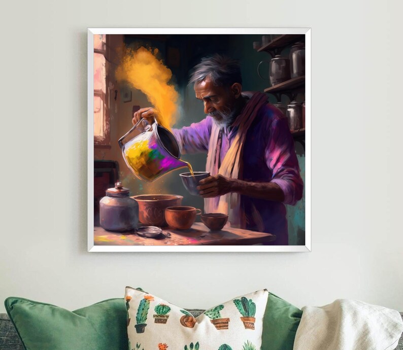 Indian Tea Shop Print, Desi Art, South Asian Decor imagen 13
