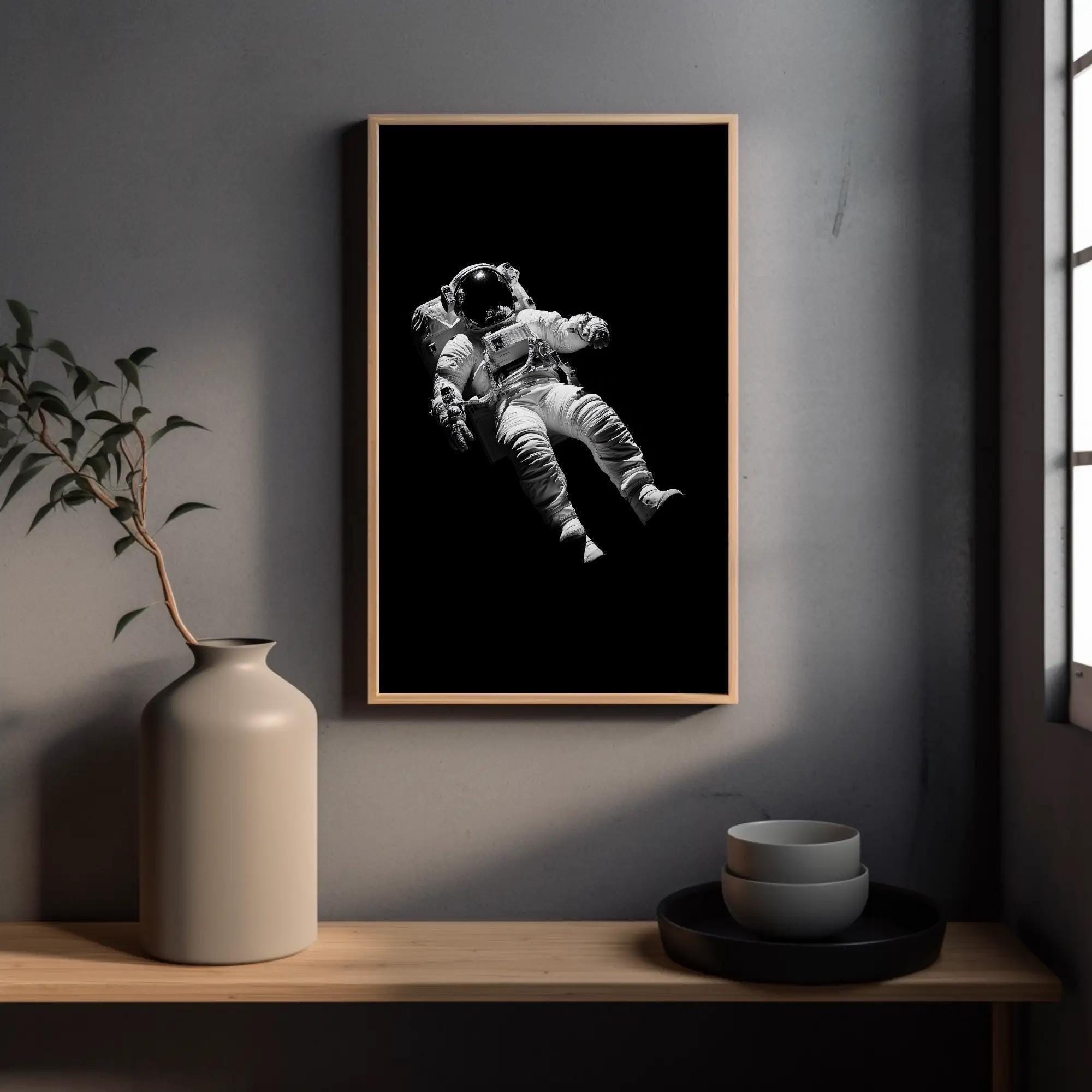 Astronaut in Space Canvas Print, Modern Framed Wall Art - Etsy Australia