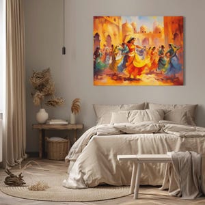 Rajasthani Folk Dance Canvas Print – Colorful Indian Art bild 4