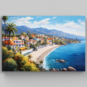 Puerto Vallarta Wall Art, Large Canvas Print, Puerto Vallarta Poster, Puerto Vallarta Painting, Puerto Vallarta art, Mexico Art Mexican Gift