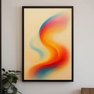 Canvastavla med auragradient | Abstrakt energikonst