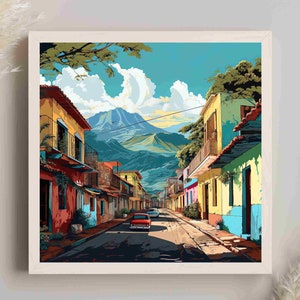 Venezuela Art Painting | Venezuelan Town | Venezuela Wall Art | Venezuela Decor Prints | Venezuela Home Decor | Venezuela Canvas Prints