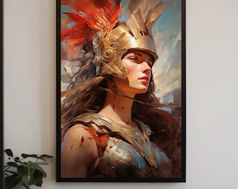 Athena Greek Goddess Canvas Print – Mythology Wall Art
