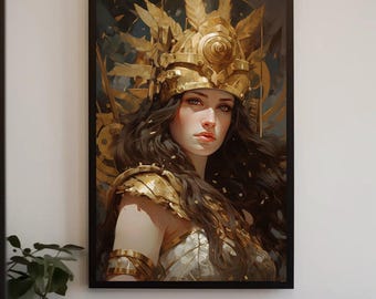 Artemis Print - Greek Goddess Canvas Wall Art