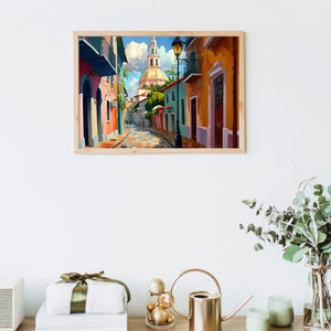 Puerto Rico Canvas Old San Juan Art Original Oil Painting - Etsy