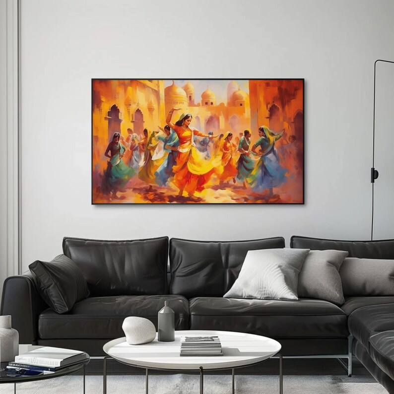 Rajasthani Folk Dance Canvas Print – Colorful Indian Art bild 7