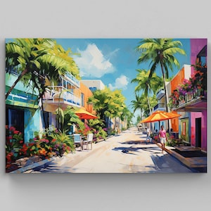 Playa del Carmen Wall Art, Playa del Carmen Poster, Playa del Carmen Painting, Playa del Carmen Print, Mexico Travel Art, Mexican Gift