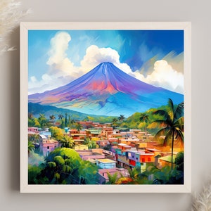 El Salvador Mountain Wall Art, San Salvador View, El Salvador Art, El Salvador Poster, El Salvador Photo, El Salvador Poster Print