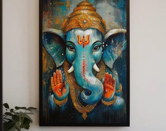 Ganesh in Bloom Canvas Print: Surreal Yoga Altar Art - Etsy