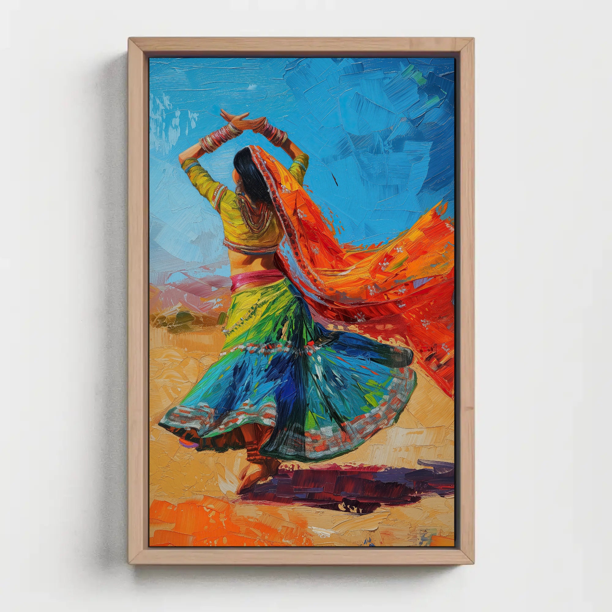 Indian Folk Dance Canvas Painting, Colorful Traditional Indian Woman Art,  Framed Unframed Ready to Hang Indian Decor - Etsy Israel, image size:2000x2000