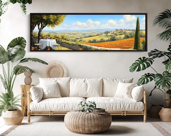 Tuscany Landscape Canvas Print - Framed Italian Countryside Wall Art