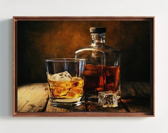 SRongmao Bourbon Whisky Moonshine Retro Bianco Decorazione da parete