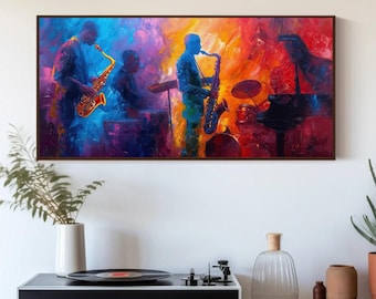 Jazz Music Canvas Art – African American Abstract Decor