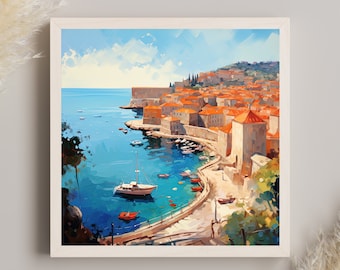 ドゥブロヴニクの絵画、ドゥブロヴニク、クロアチア、絵画、額