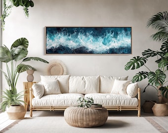Ocean Waves Canvas Print | Long Nautical Wall Art