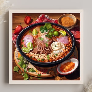 Pozole Art Print, Mexican Restaurant Decor, Mexican Food Wall Art, Mexican Kitchen Decor, Mexican kitchen Wall Decor, Mexican Food Art
