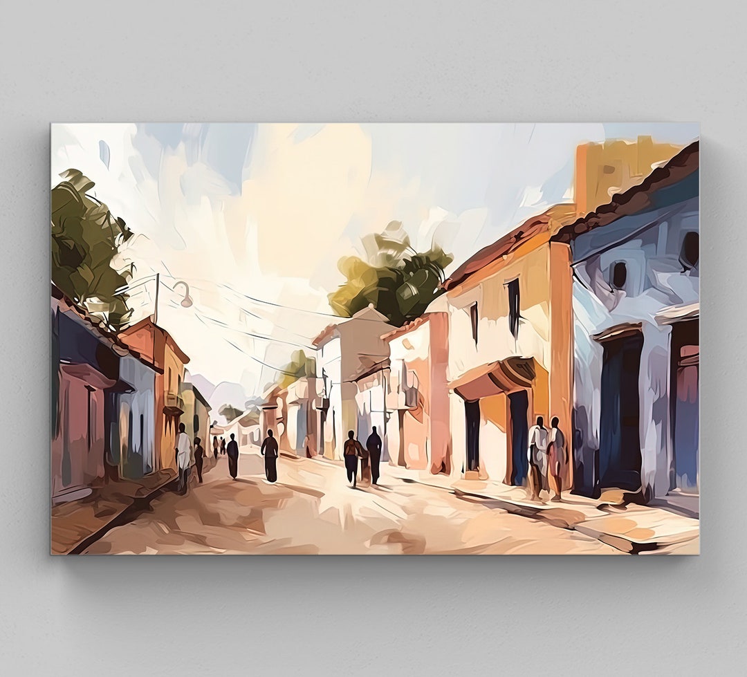 Dominican Painting Dominican Republic Oil Painting Caribbean Art Santo