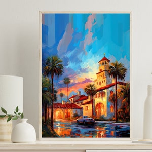 St. Augustine Wall Art Poster |  St. Augustine Florida Canvas Wall Art | St. Augustine Home Decor | Florida Art Print | USA